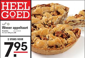 Aanbiedingen Wener appeltaart 2 stuks voor - Partouse - Geldig van 18/09/2014 tot 06/10/2014 bij Sligro