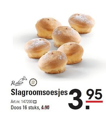 Aanbiedingen Slagroomsoesjes - Partouse - Geldig van 18/09/2014 tot 06/10/2014 bij Sligro
