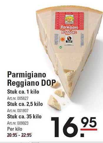 Aanbiedingen Parmigiano reggiano dop - Parmigiano Reggiano - Geldig van 18/09/2014 tot 06/10/2014 bij Sligro