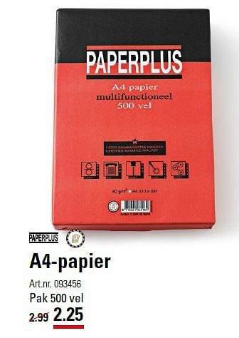 Aanbiedingen A4-papier - PaperPlus - Geldig van 18/09/2014 tot 06/10/2014 bij Sligro