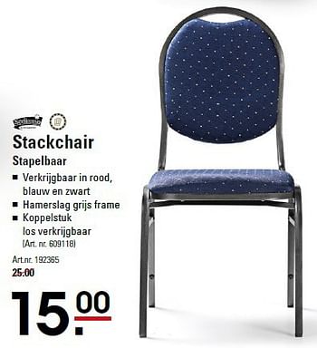 Aanbiedingen Stackchair stapelbaar - Sediamo - Geldig van 18/09/2014 tot 06/10/2014 bij Sligro