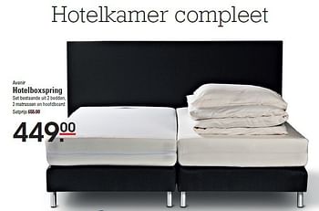 Aanbiedingen Avenir hotelboxspring - Huismerk - Sligro - Geldig van 18/09/2014 tot 06/10/2014 bij Sligro