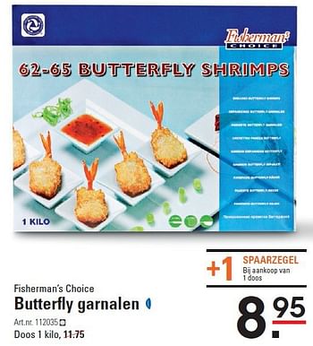 Aanbiedingen Butterfly garnalen - Fisherman's Choice - Geldig van 18/09/2014 tot 06/10/2014 bij Sligro