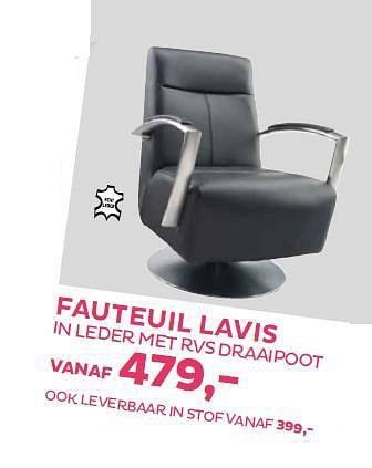 Aanbiedingen Fauteuil lavis inleder metrvs draaipoot - Huismerk - INhouse - Geldig van 19/09/2014 tot 26/09/2014 bij INhouse