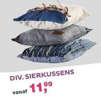 Aanbiedingen Div.sierkussens - Huismerk - INhouse - Geldig van 19/09/2014 tot 26/09/2014 bij INhouse