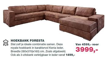 Aanbiedingen Hoekbank foresta - Huismerk - INhouse - Geldig van 19/09/2014 tot 26/09/2014 bij INhouse