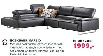 Aanbiedingen Hoekbank marzio - Huismerk - INhouse - Geldig van 19/09/2014 tot 26/09/2014 bij INhouse