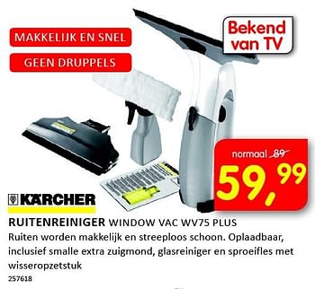 Aanbiedingen Kärcher ruitenreiniger window vac wv75 plus - Kärcher - Geldig van 19/09/2014 tot 05/10/2014 bij It's Electronics