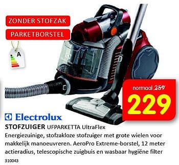 Aanbiedingen Electrolux stofzuiger ufparketta ultraflex - Electrolux - Geldig van 19/09/2014 tot 05/10/2014 bij It's Electronics