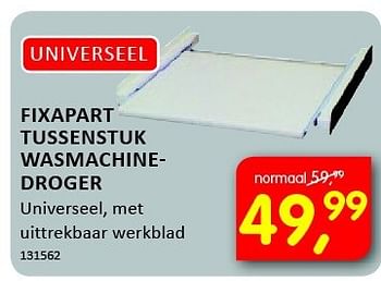 Aanbiedingen Fixapart tussenstuk wasmachinedroger - Huismerk It's Electronics - Geldig van 19/09/2014 tot 05/10/2014 bij It's Electronics