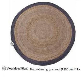 Aanbiedingen Vloerkleed sisal naturel met grijze rand - Huismerk Karwei - Geldig van 20/09/2014 tot 27/09/2014 bij Karwei