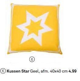 Aanbiedingen Kussen star geel - Huismerk Karwei - Geldig van 20/09/2014 tot 27/09/2014 bij Karwei