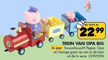 Aanbiedingen Trein van opa big - Huismerk - Toys XL - Geldig van 20/09/2014 tot 04/10/2014 bij Toys XL