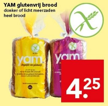 Aanbiedingen Yam glutenvrij brood - Yam - Geldig van 21/09/2014 tot 27/09/2014 bij Deen Supermarkten