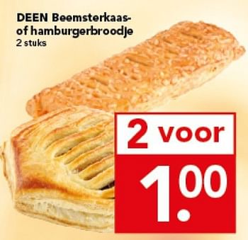 Aanbiedingen Deen beemsterkaas-of hamburgerbroodije - Huismerk deen supermarkt - Geldig van 21/09/2014 tot 27/09/2014 bij Deen Supermarkten