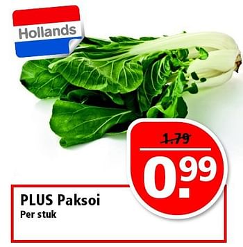 Aanbiedingen Plus paksoi - Huismerk - Plus - Geldig van 21/09/2014 tot 27/09/2014 bij Plus