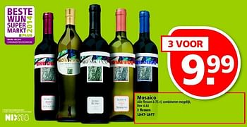 Aanbiedingen Mosaico - Rode wijnen - Geldig van 21/09/2014 tot 27/09/2014 bij Plus