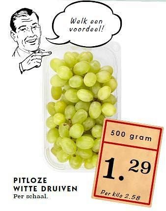 Aanbiedingen Pitloze witte druiven - Huismerk - Deka Markt - Geldig van 21/09/2014 tot 27/09/2014 bij Deka Markt