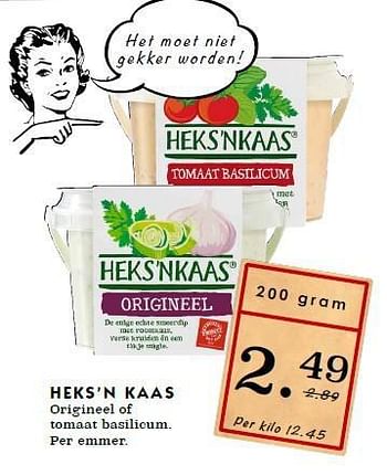 Aanbiedingen Heks`n kaas origineel of tomaat basilicum - Heks'n Kaas - Geldig van 21/09/2014 tot 27/09/2014 bij Deka Markt