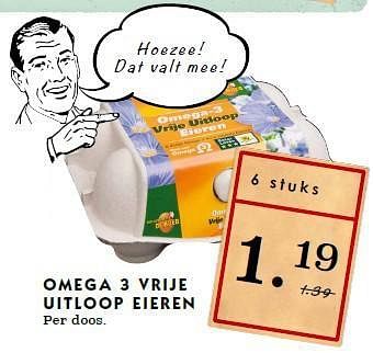 Aanbiedingen Omeg a 3 vrije uitloop eieren - Huismerk - Deka Markt - Geldig van 21/09/2014 tot 27/09/2014 bij Deka Markt