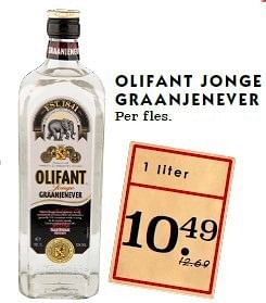 Aanbiedingen Olifant jonge graanjenever - Olifant - Geldig van 21/09/2014 tot 27/09/2014 bij Deka Markt