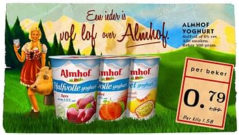 Aanbiedingen Almhof yoghurt halfvol of 0% vet. alle smaken - Almhof - Geldig van 21/09/2014 tot 27/09/2014 bij Deka Markt