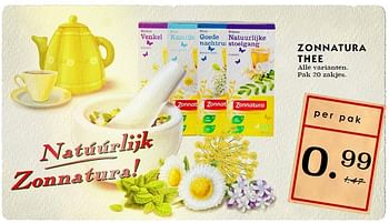 Aanbiedingen Zonnatura thee - Zonnatura - Geldig van 21/09/2014 tot 27/09/2014 bij Deka Markt