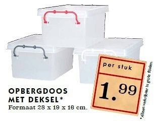 Aanbiedingen Opbergdoos met deksel - Huismerk - Deka Markt - Geldig van 21/09/2014 tot 27/09/2014 bij Deka Markt