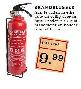 Aanbiedingen Brandblusser aan te raden in elke auto en veilig voor in huis - Huismerk - Deka Markt - Geldig van 21/09/2014 tot 27/09/2014 bij Deka Markt