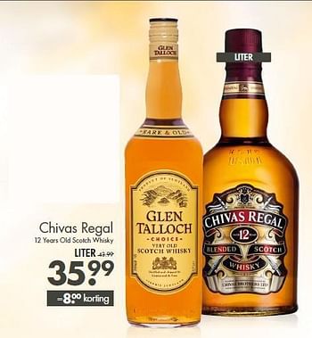 Aanbiedingen Chivas regal 12 years old scotch whisky - Chivas Regal - Geldig van 21/09/2014 tot 04/10/2014 bij Mitra