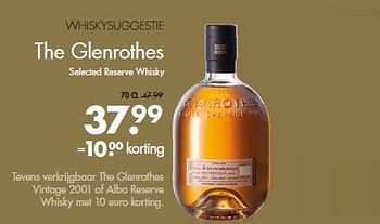Aanbiedingen The glenrothes selected reserve whisky - Glenrothes - Geldig van 21/09/2014 tot 04/10/2014 bij Mitra
