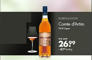 Aanbiedingen Comte d`artim vsop cognac - Comte d'Artim - Geldig van 21/09/2014 tot 04/10/2014 bij Mitra