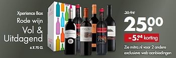 Aanbiedingen Xperience box rode wijn vol + uitdagend - Rode wijnen - Geldig van 21/09/2014 tot 04/10/2014 bij Mitra