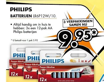 Aanbiedingen Philips batterijen lr6p12w-10 - Philips - Geldig van 22/09/2014 tot 28/09/2014 bij Expert