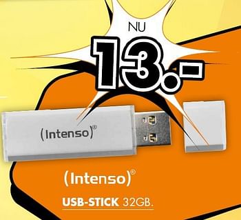 Aanbiedingen Usb-stick 32gb - Intenso - Geldig van 22/09/2014 tot 28/09/2014 bij Expert