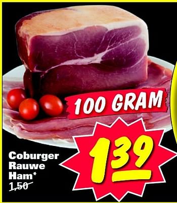 Aanbiedingen Coburger rauwe ham - Huismerk - Nettorama - Geldig van 22/09/2014 tot 28/09/2014 bij Nettorama