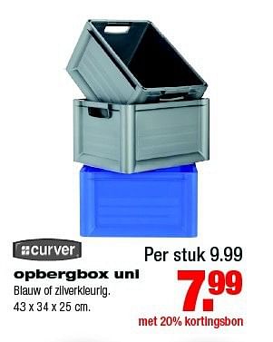 Aanbiedingen Opbergbox uni blauw of zilverkleurig - Curver - Geldig van 22/09/2014 tot 28/09/2014 bij Praxis