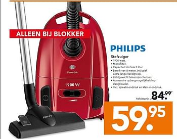 Aanbiedingen Philips stofzuiger - Philips - Geldig van 22/09/2014 tot 01/10/2014 bij Blokker