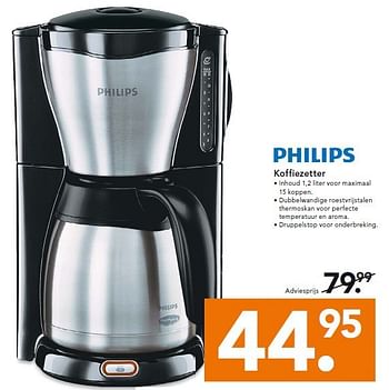 Aanbiedingen Philips koffiezetter - Philips - Geldig van 22/09/2014 tot 01/10/2014 bij Blokker