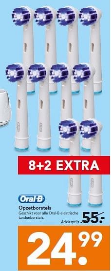 Aanbiedingen Opzetborstels geschikt voor alle oral-b elektrische tandenborstels - Oral-B - Geldig van 22/09/2014 tot 01/10/2014 bij Blokker