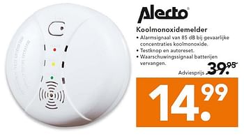 Aanbiedingen Koolmonoxidemelder - Alecto - Geldig van 22/09/2014 tot 01/10/2014 bij Blokker