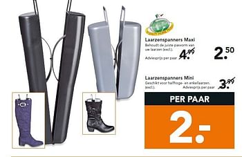 Aanbiedingen Laarzenspanners maxi - Huismerk - Blokker - Geldig van 22/09/2014 tot 01/10/2014 bij Blokker