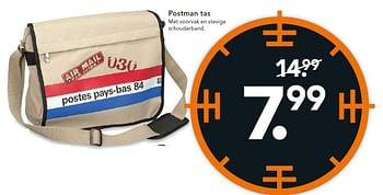 Aanbiedingen Postman tas met voorvak en stevige schouderband - Princess - Geldig van 22/09/2014 tot 01/10/2014 bij Blokker