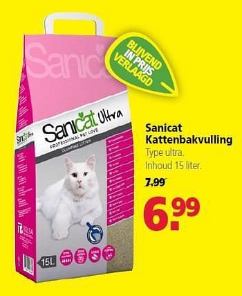 Aanbiedingen Sanicat kattenbakvulling - Sanicat - Geldig van 22/09/2014 tot 03/10/2014 bij Welkoop