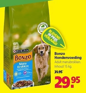 Aanbiedingen Bonzo hondenvoeding - Bonzo - Geldig van 22/09/2014 tot 03/10/2014 bij Welkoop