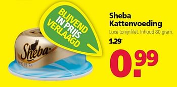 Aanbiedingen Sheba kattenvoeding luxe tonijnfilet - Sheba - Geldig van 22/09/2014 tot 03/10/2014 bij Welkoop