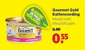 Aanbiedingen Gourmet gold kattenvoeding - Gourmet - Geldig van 22/09/2014 tot 03/10/2014 bij Welkoop