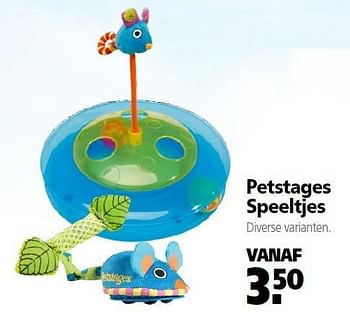 Aanbiedingen Petstages speeltjes diverse varianten - Petstages - Geldig van 22/09/2014 tot 03/10/2014 bij Welkoop