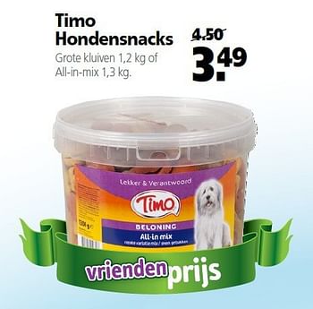 Aanbiedingen Timo hondensnacks - Timo - Geldig van 22/09/2014 tot 03/10/2014 bij Welkoop