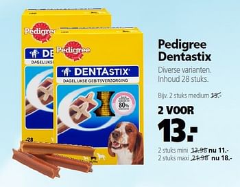 Aanbiedingen Pedigree dentastix diverse varianten 2 voor - Pedigree - Geldig van 22/09/2014 tot 03/10/2014 bij Welkoop